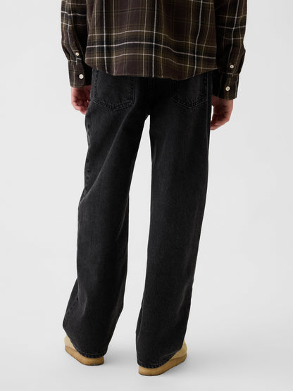 Siyah Baggy Jean Pantolon