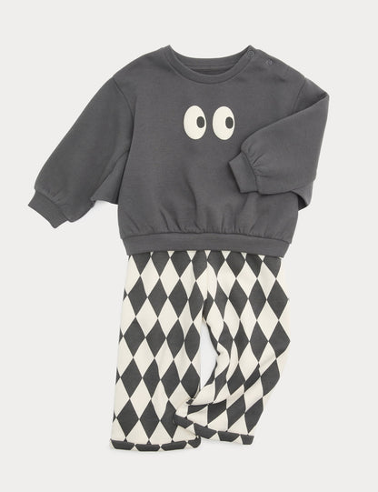 Halloween Temalı Sweatshirt Ve Eşofman Altı Seti
