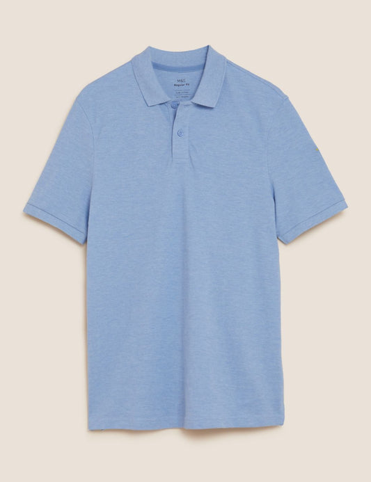 Saf Pamuklu Polo Yaka T-shirt