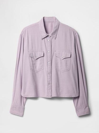 Lila Denim Western Gömlek