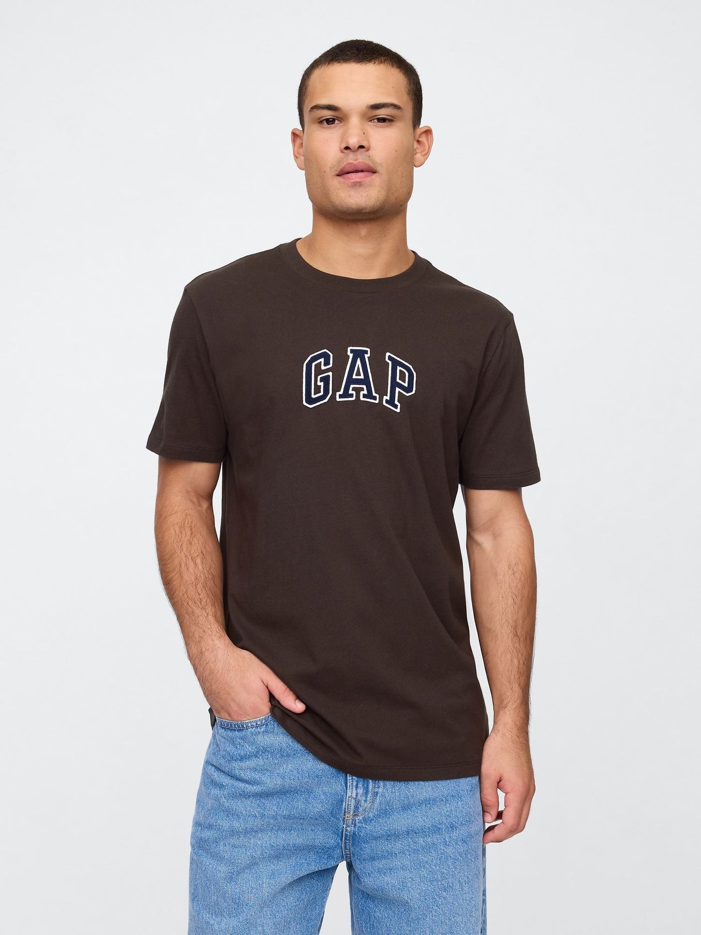 Kahverengi Gap Logo T-Shirt