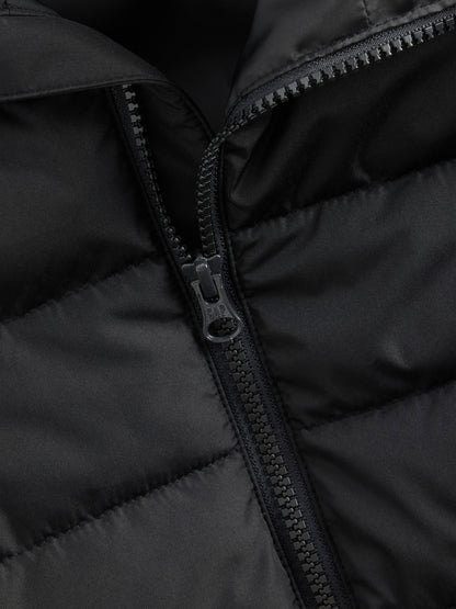 Siyah Puffer Şişme Mont