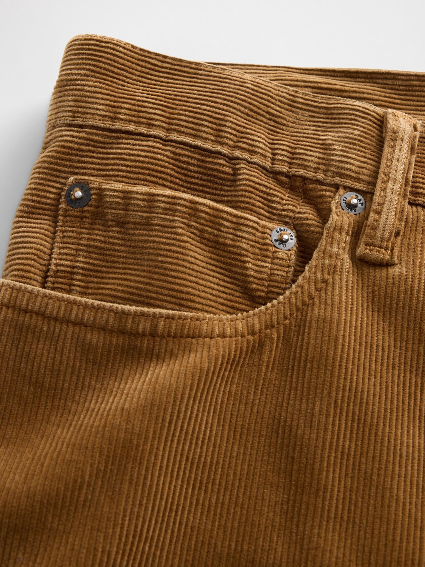 Açık Kahverengi Corduroy Relaxed Straight Pantolon