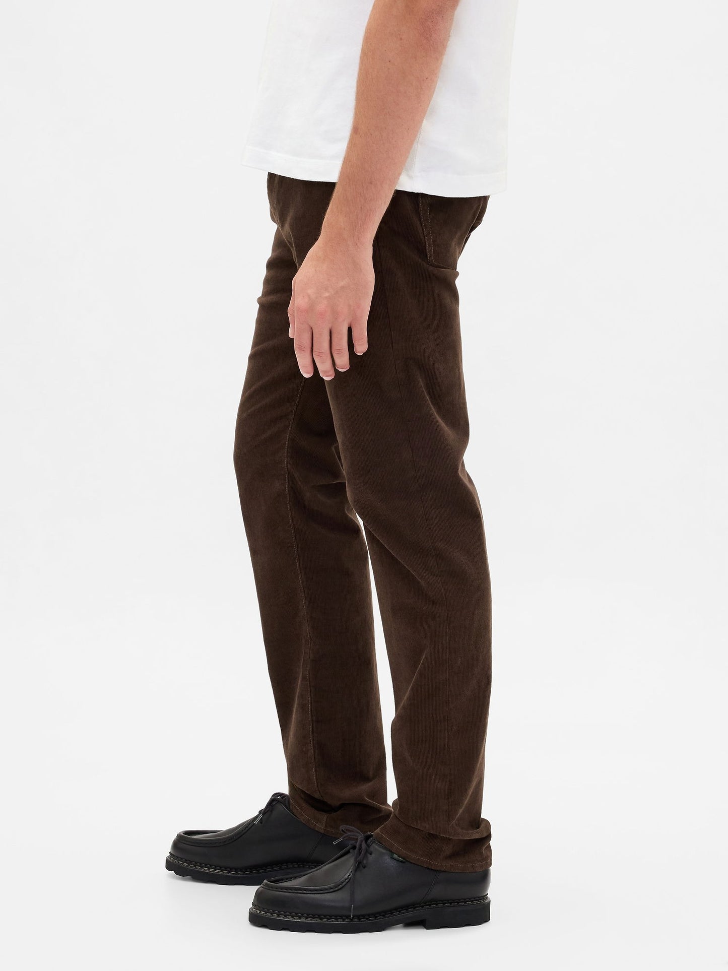 Kahverengi Corduroy Straight Pantolon