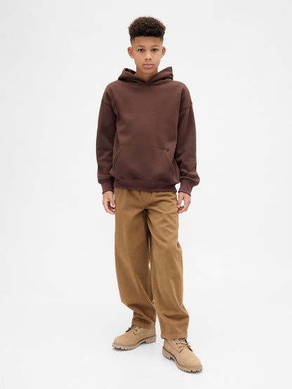 Açık Kahverengi Baggy Barrel Jean Pantolon