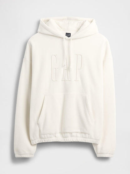 Kırık Beyaz Oversized Logo Sweatshirt
