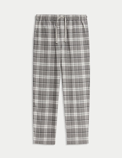 Pamuklu Kareli Pijama Altı