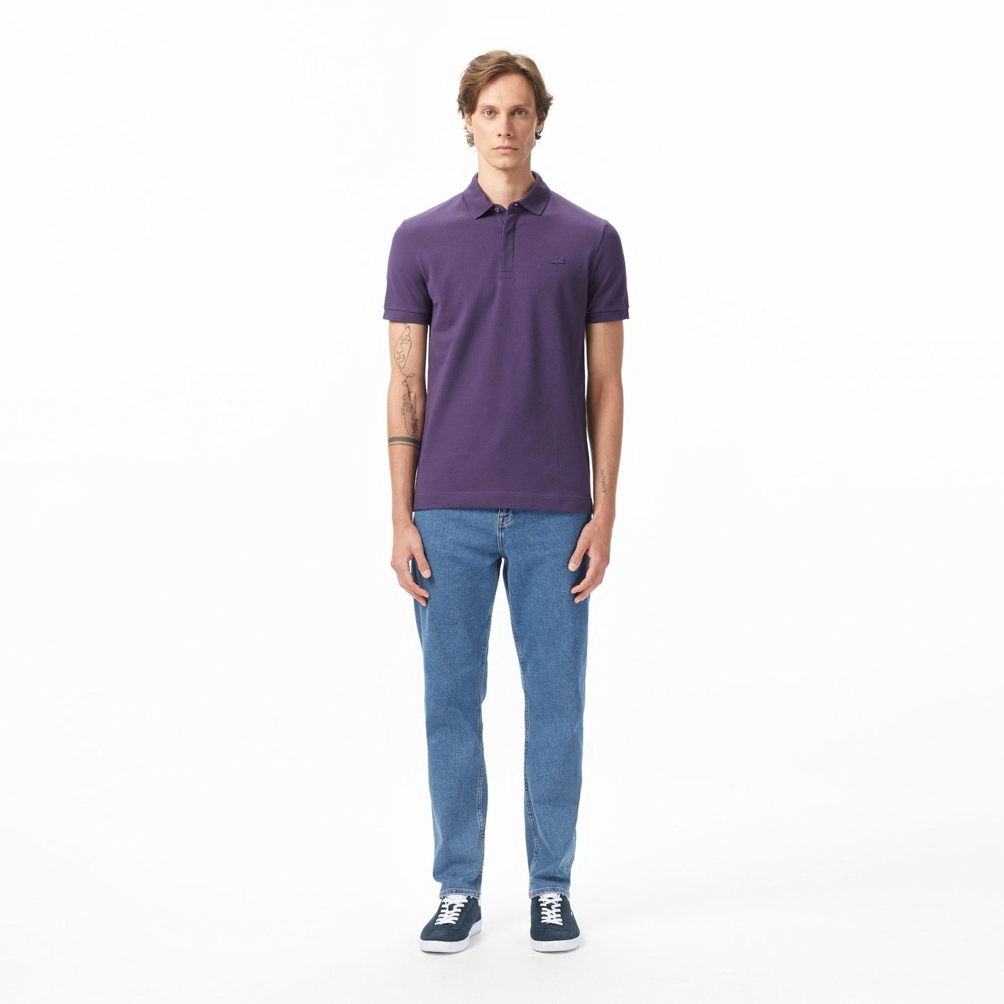 Lacoste Paris Erkek Regular Fit Mor Polo
