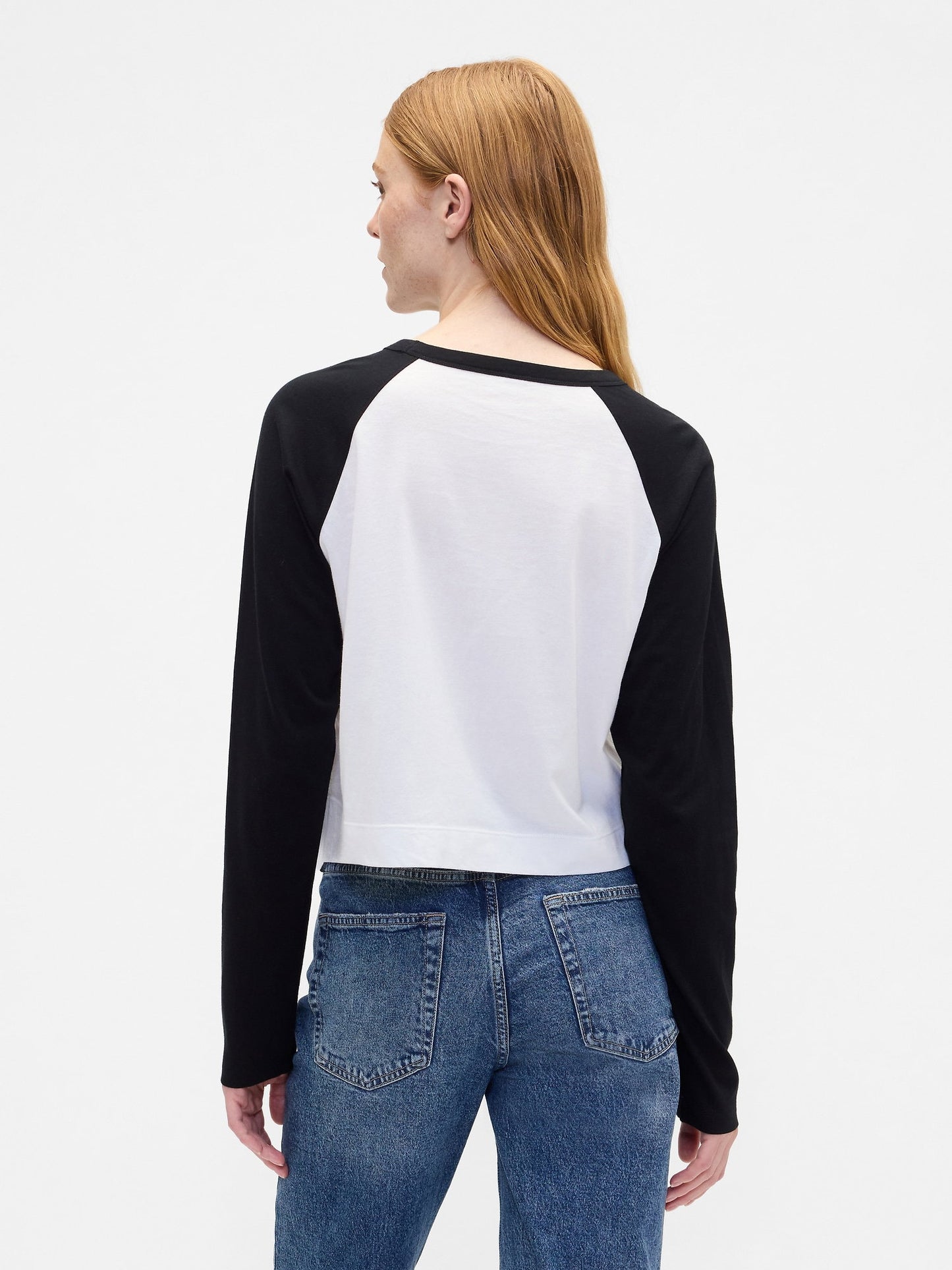 Siyah Relaxed Crop Gap Logo T-shirt