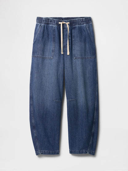 Mavi Mid Rise Supersoft Pull-on Barrel Jean Pantolon