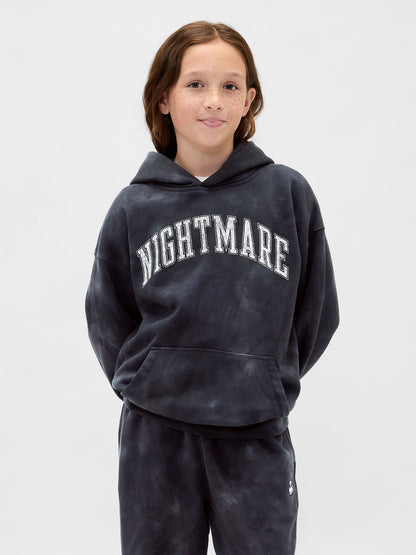 Siyah Gap × Disney Tim Burton’s The Nightmare Before Christmas Vintagesoft Grafik Sweatshirt