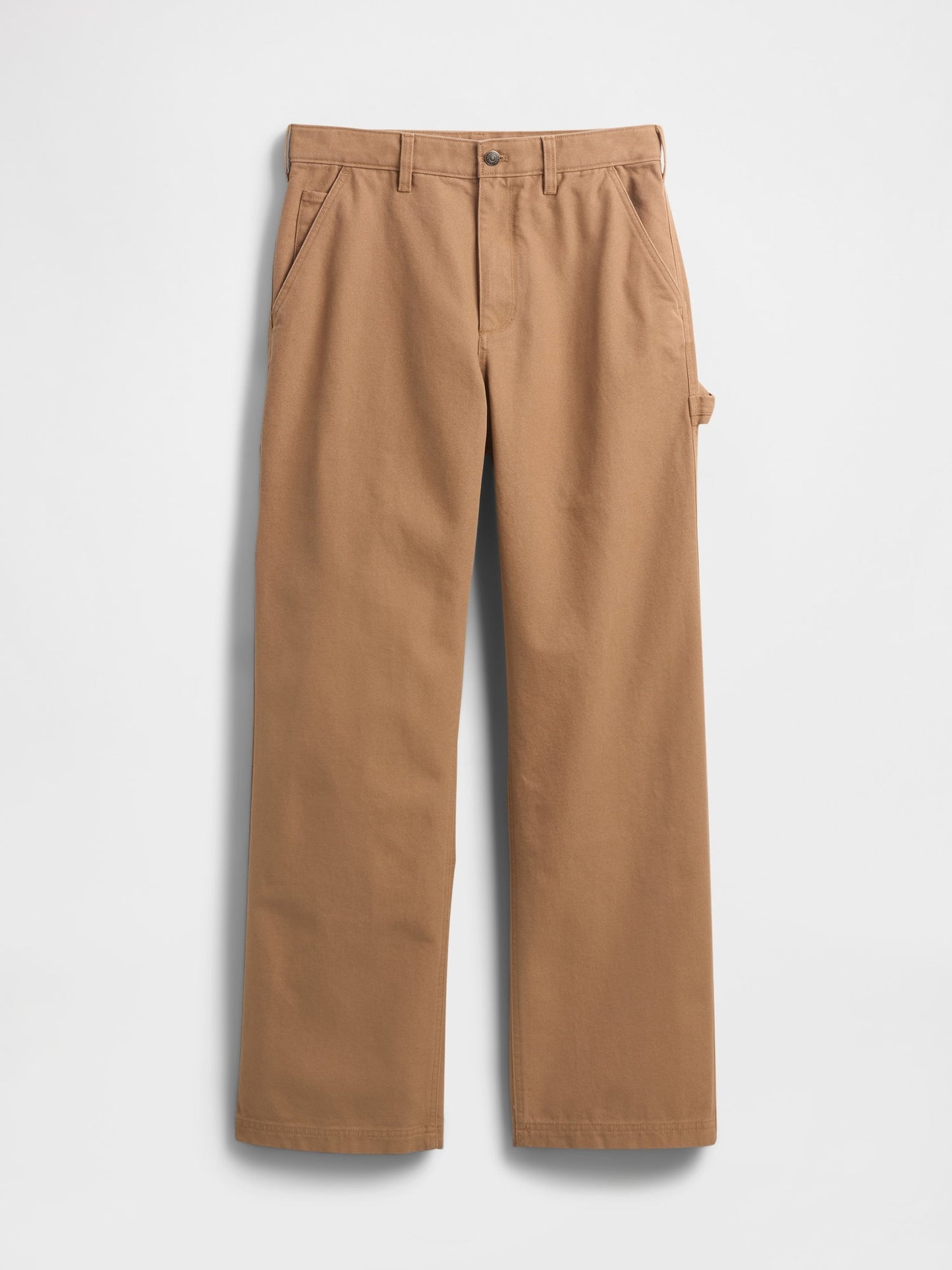 Kahverengi Canvas '90s Loose Pantolon