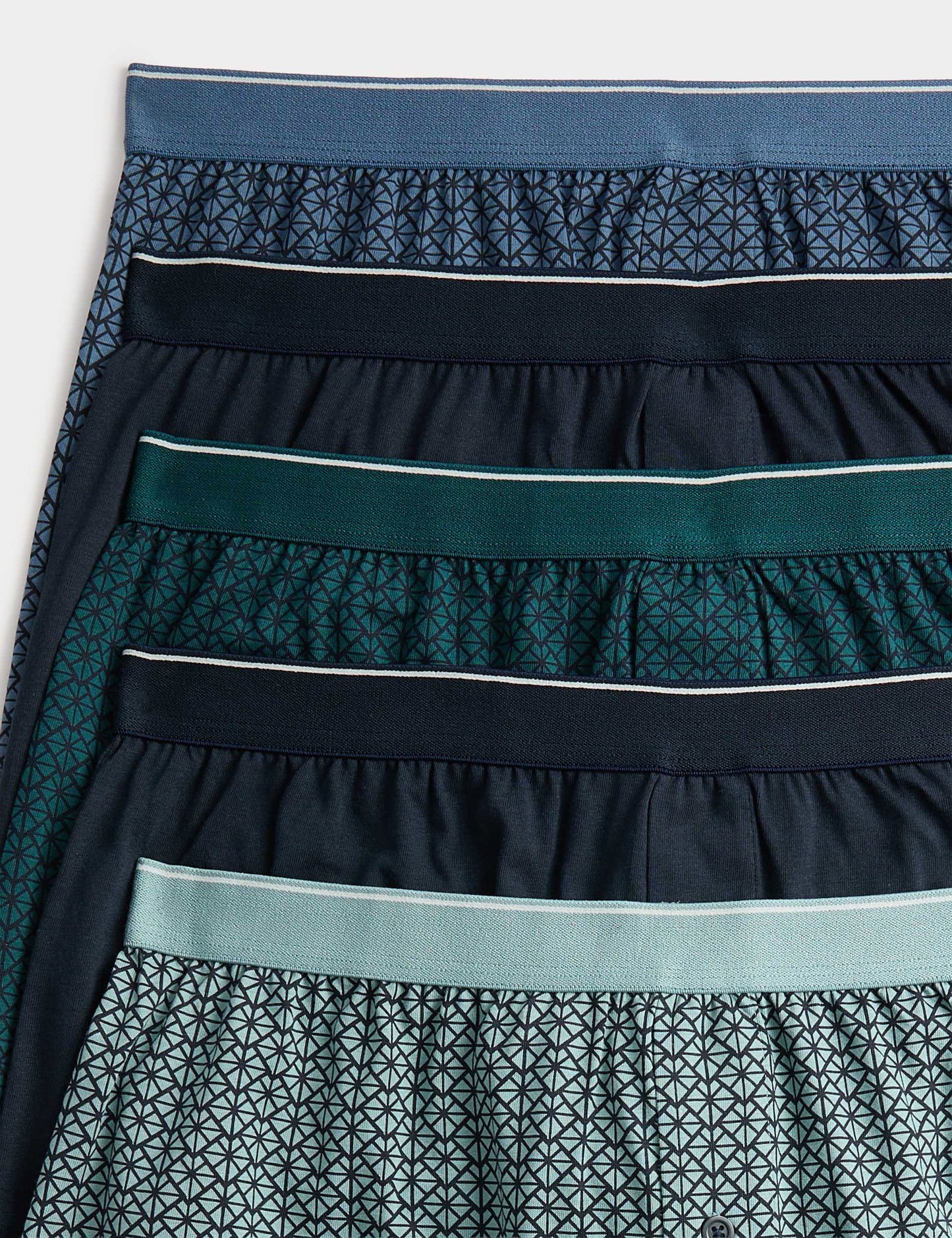 5'li Geometrik Desenli Boxer Seti