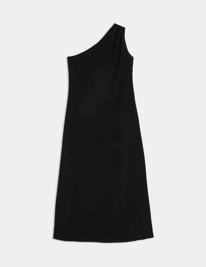 Regular Fit Tek Omuz Midi Elbise