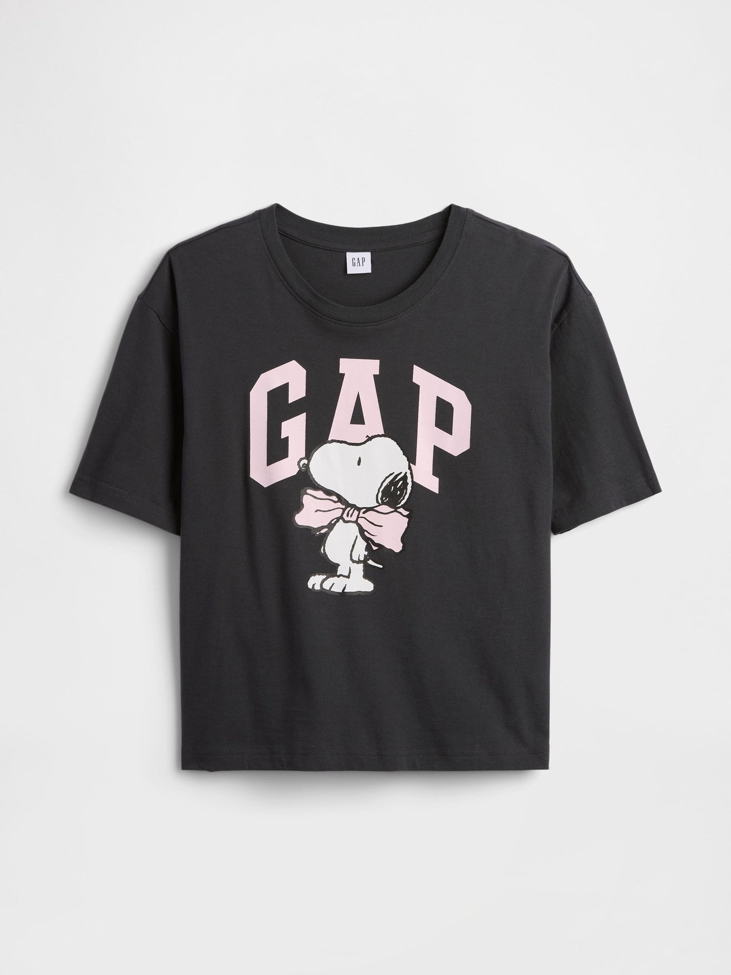 Koyu Gri Peanuts Oversized Gap Logo T-shirt