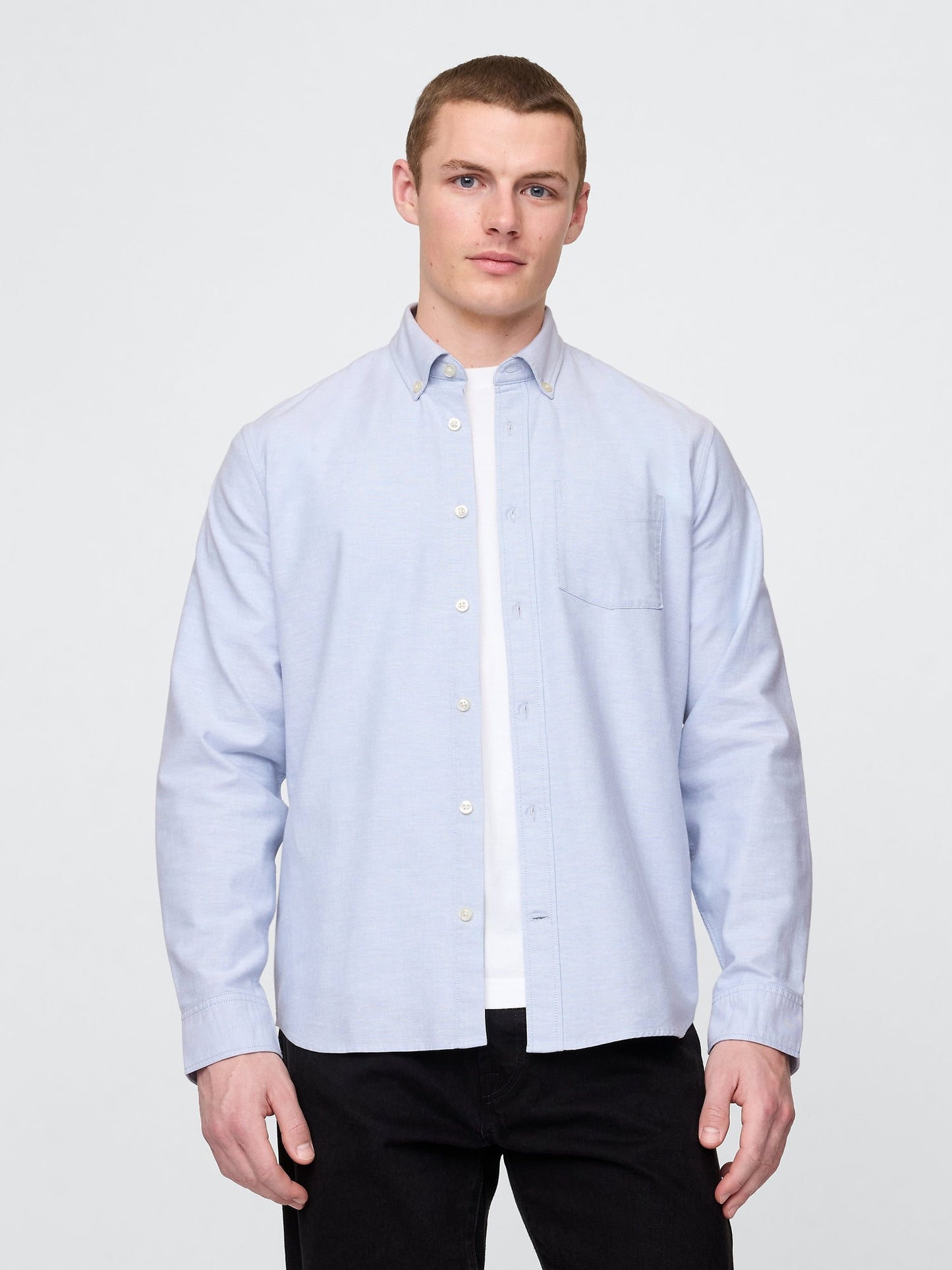 Açık Mavi Standart Fit Oxford Gömlek