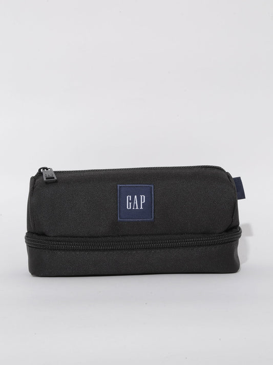 Siyah Gap Logo Çift Bölmeli Kalem Kutusu