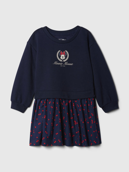 Lacivert Gap × Disney Minnie Mouse Sweatshirt Elbise