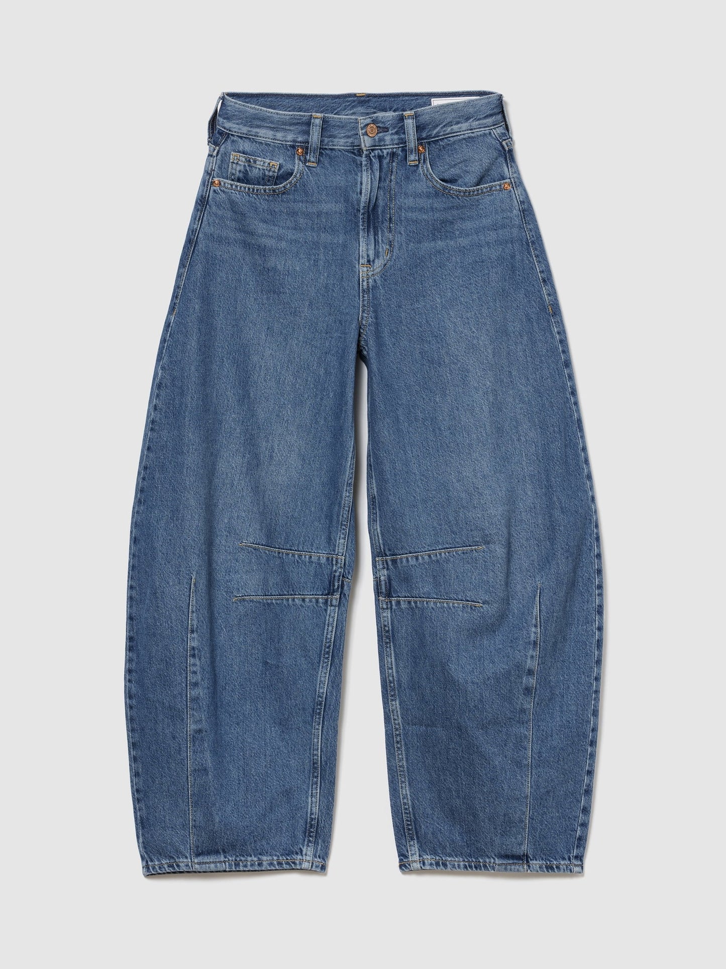 Koyu Mavi High Rise Horseshoe Jean Pantolon