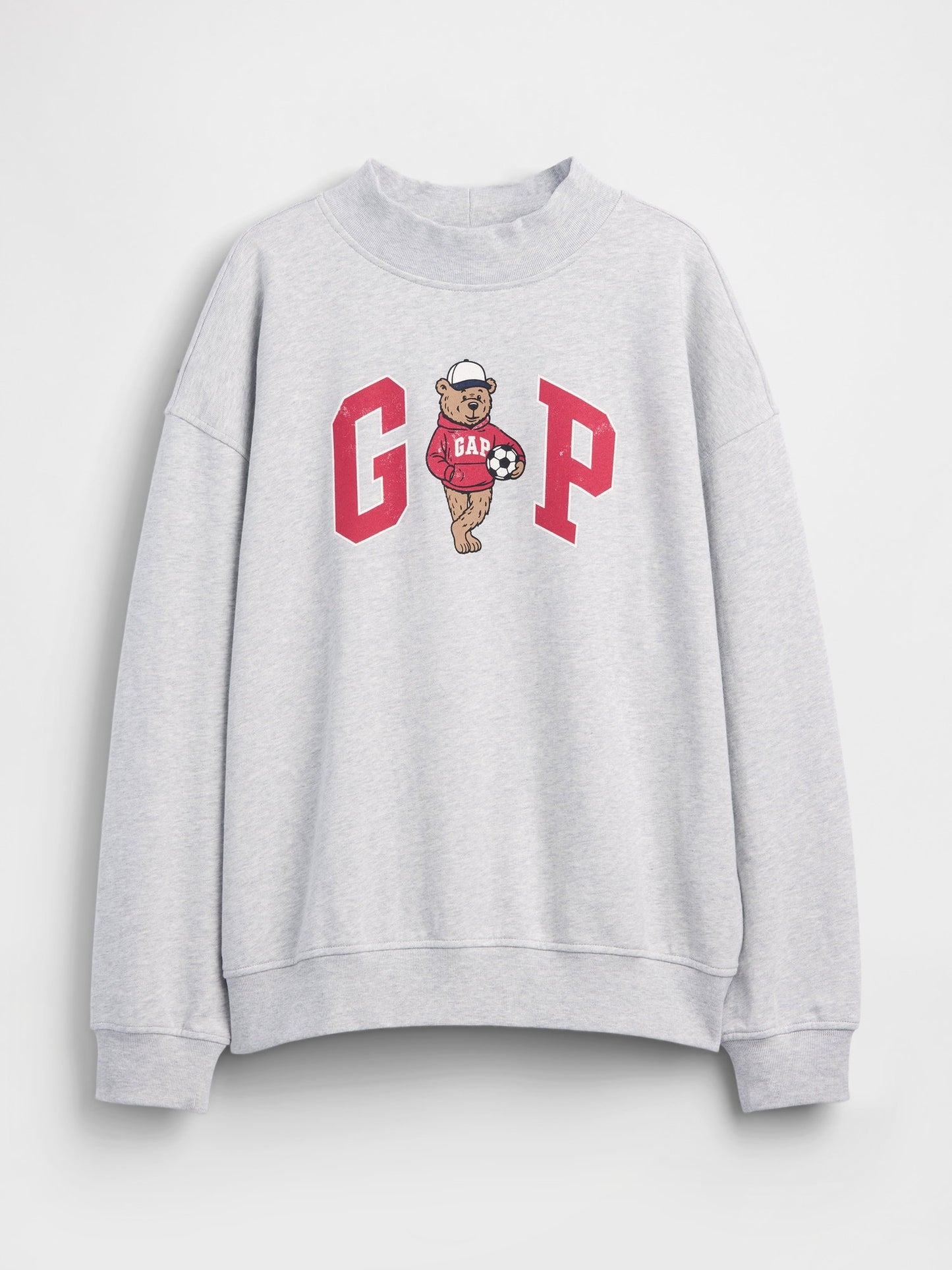 Açık Gri Fransız Havlu Kumaş Brannan Bear Logo Sweatshirt