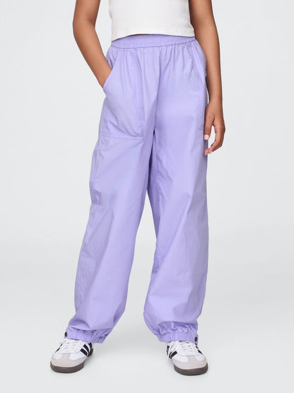 Açık Lila Poplin Baggy Jogger Pantolon
