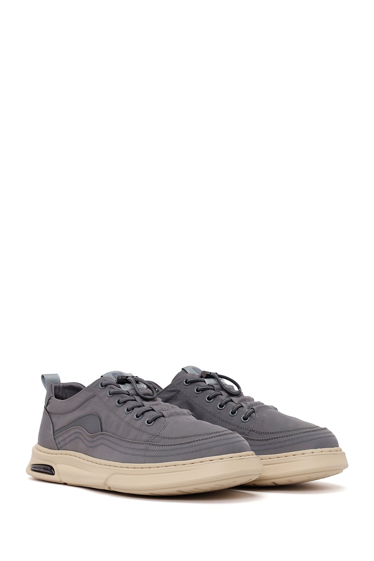 Derimoz Zero Erkek Gri Bağcıklı Kumaş Sneaker