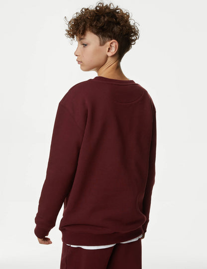 Slogan Desenli Yuvarlak Yaka Sweatshirt (6-16 Yaş)