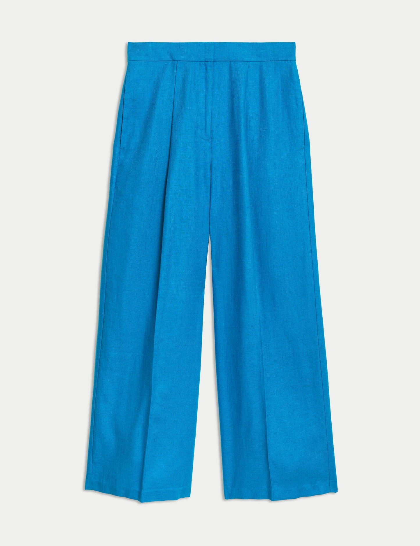 Wide Leg Crop Keten Pantolon