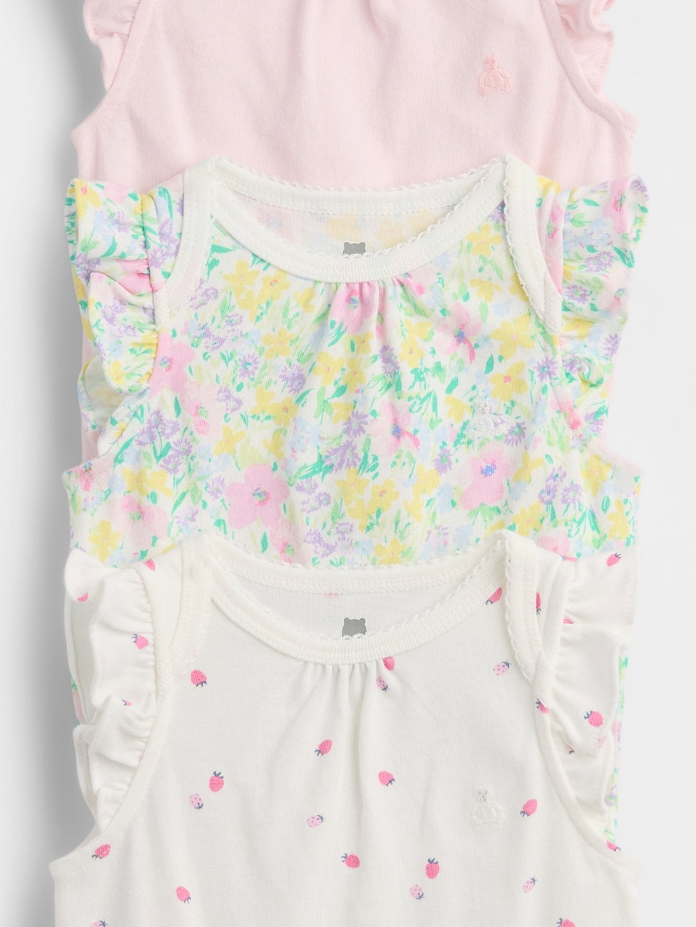 Çok Renkli First Favorites Organik Pamuk Bodysuit (3’lü)