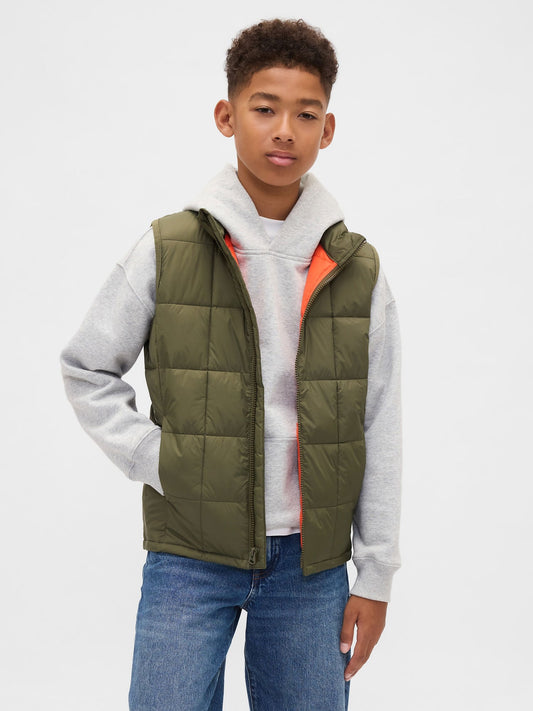 Yeşil Recycled Lightweight Puffer Şişme Yelek