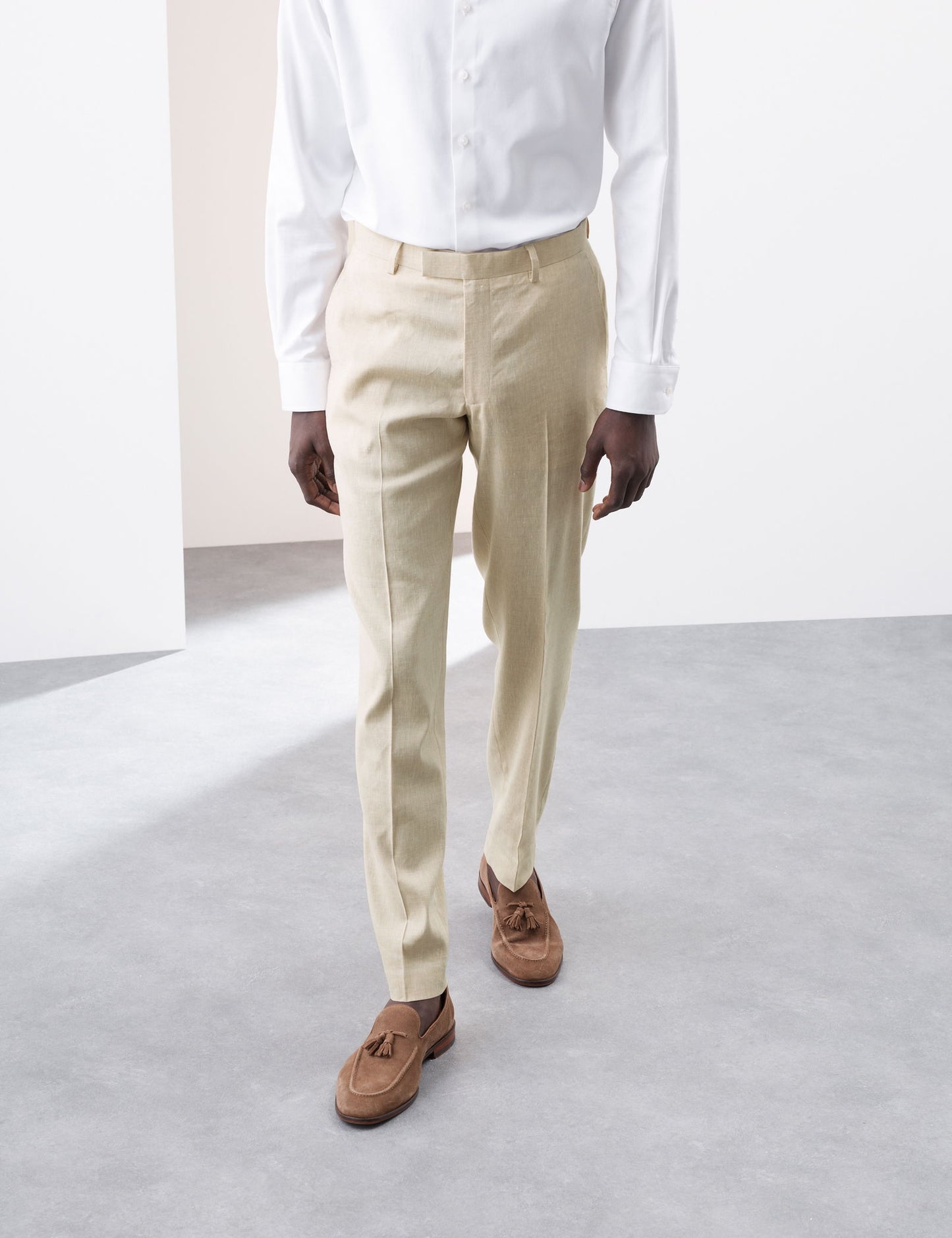 Keten Karışımlı Tailored Fit Takım Pantolonu