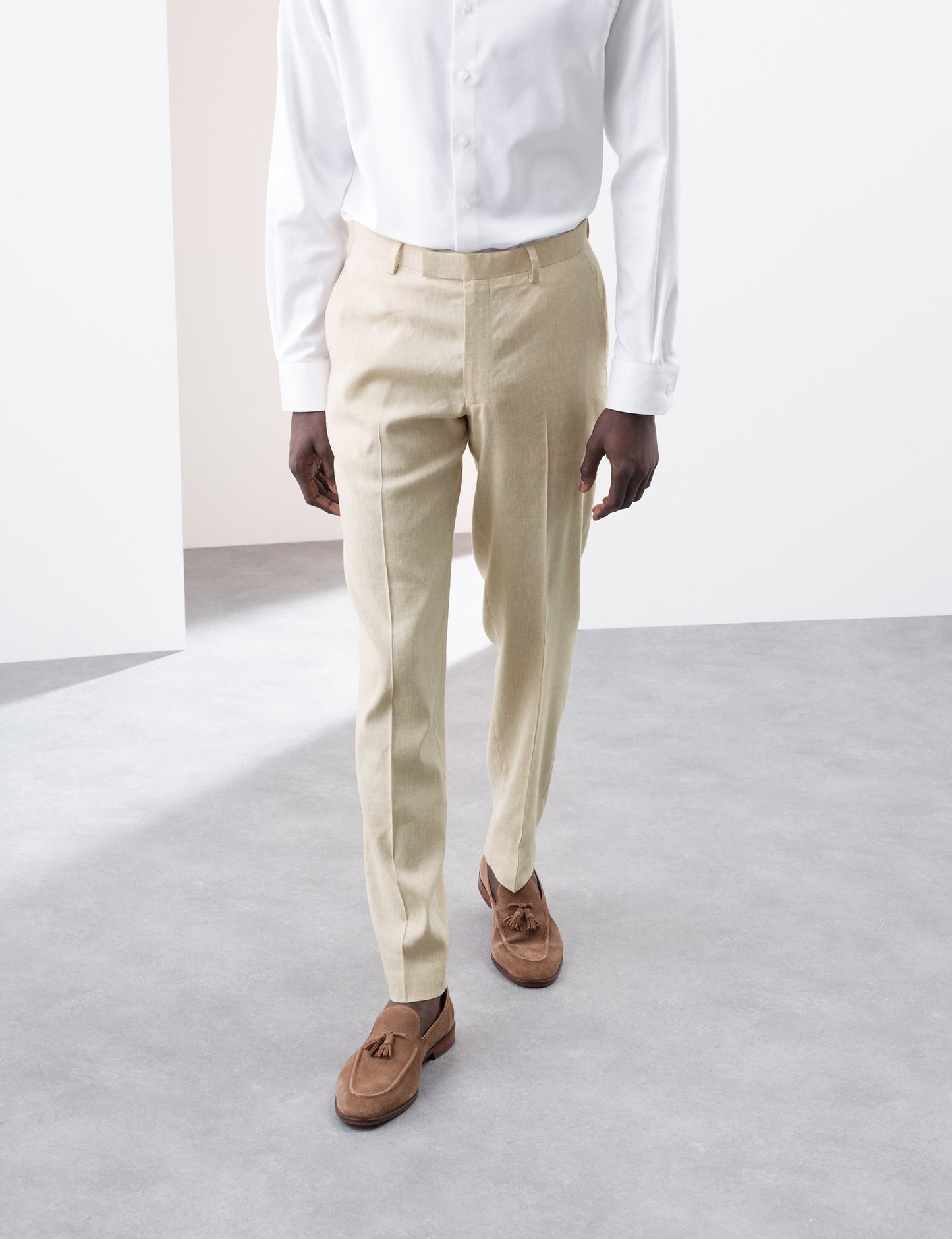 Keten Karışımlı Tailored Fit Takım Pantolonu