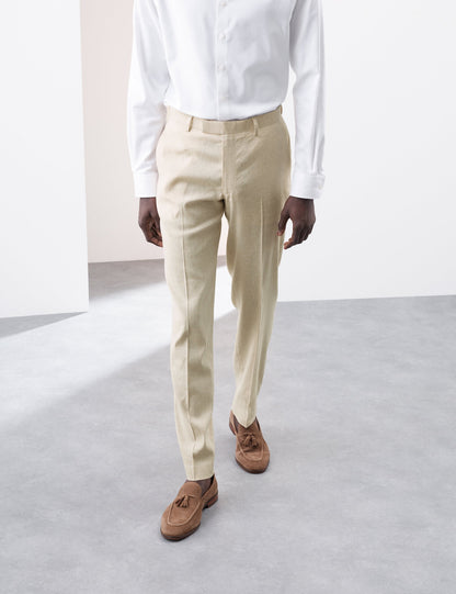 Keten Karışımlı Tailored Fit Takım Pantolonu