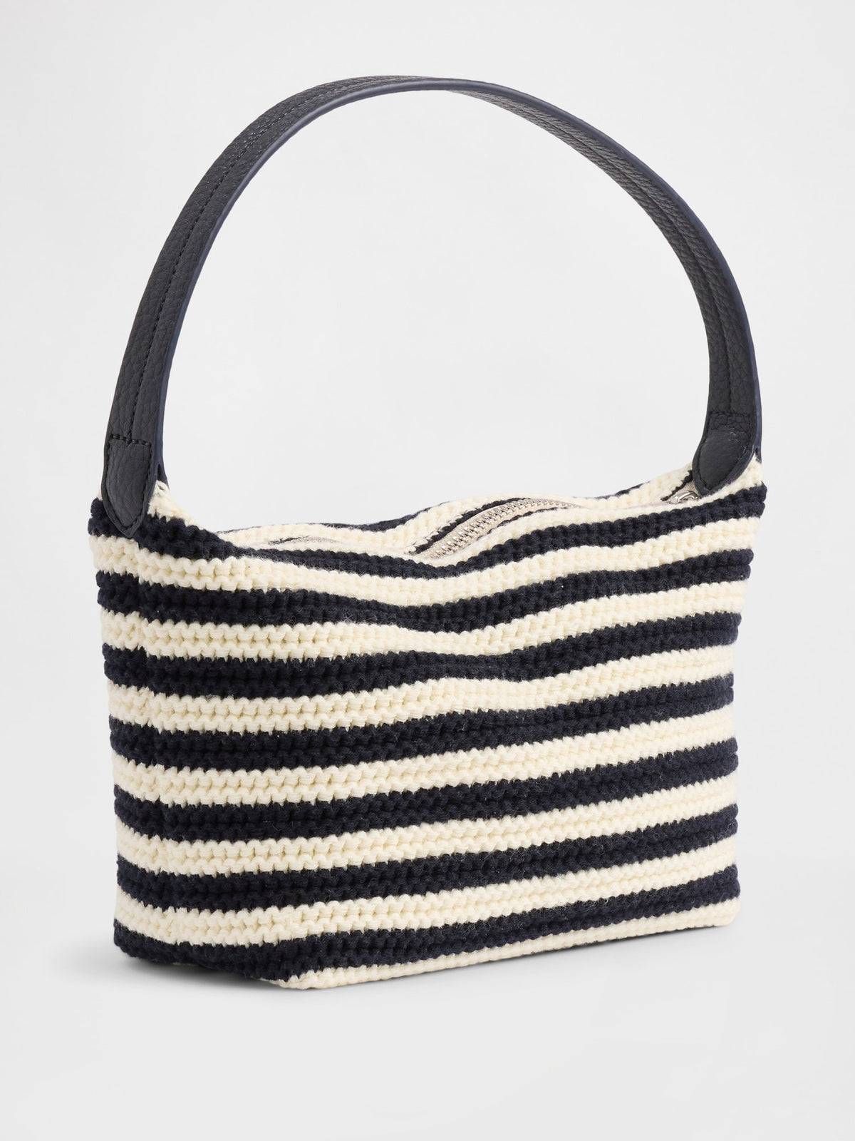 Lacivert Crochet Stripe Mini Çanta
