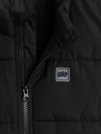 Siyah Relaxed Puffer Şişme Yelek
