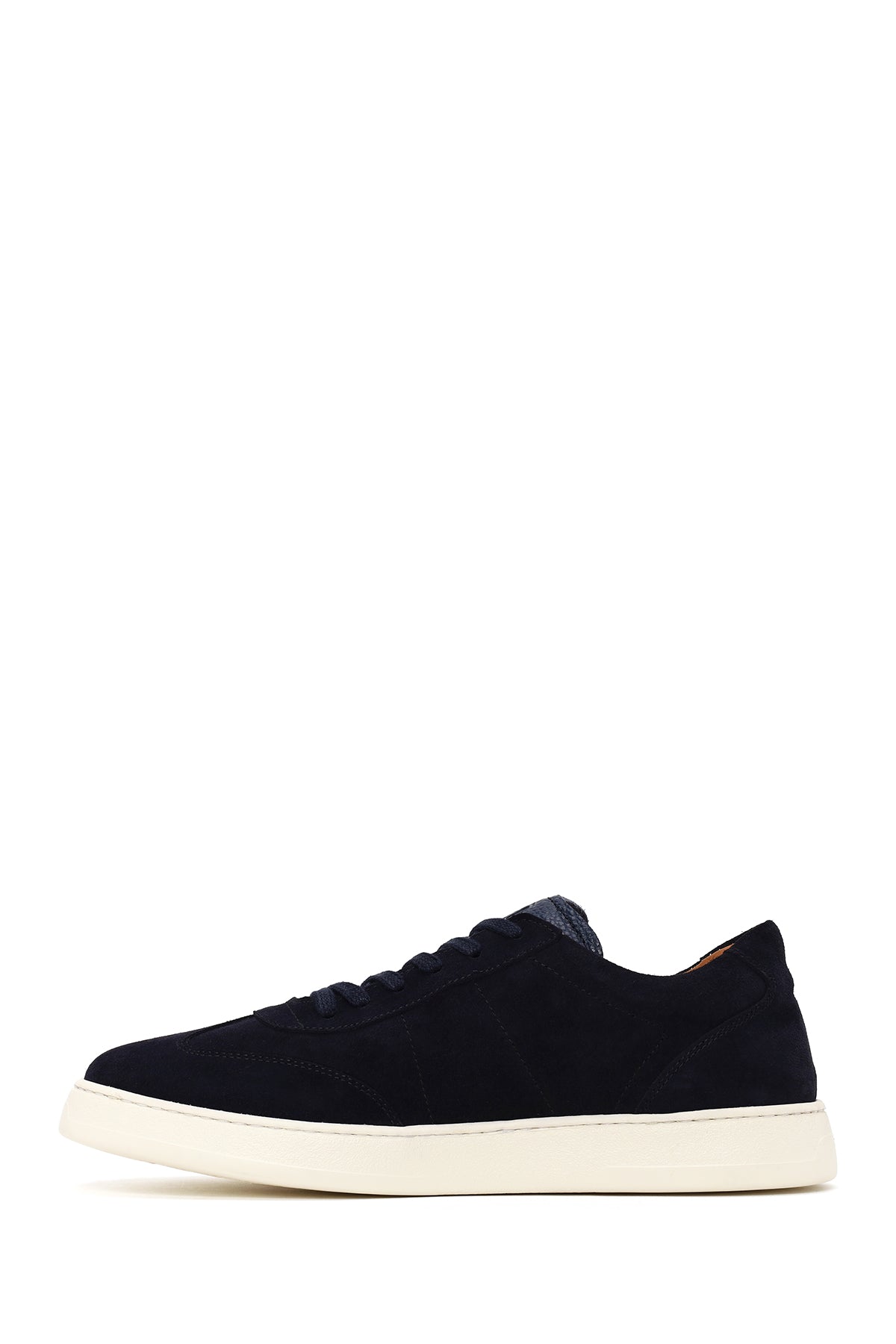 Erkek Lacivert Bağcıklı Süet Deri Sneaker