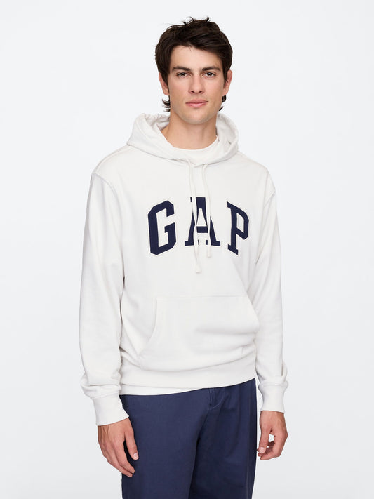 Beyaz Gap Logo Fransız Havlu Kumaş Sweatshirt