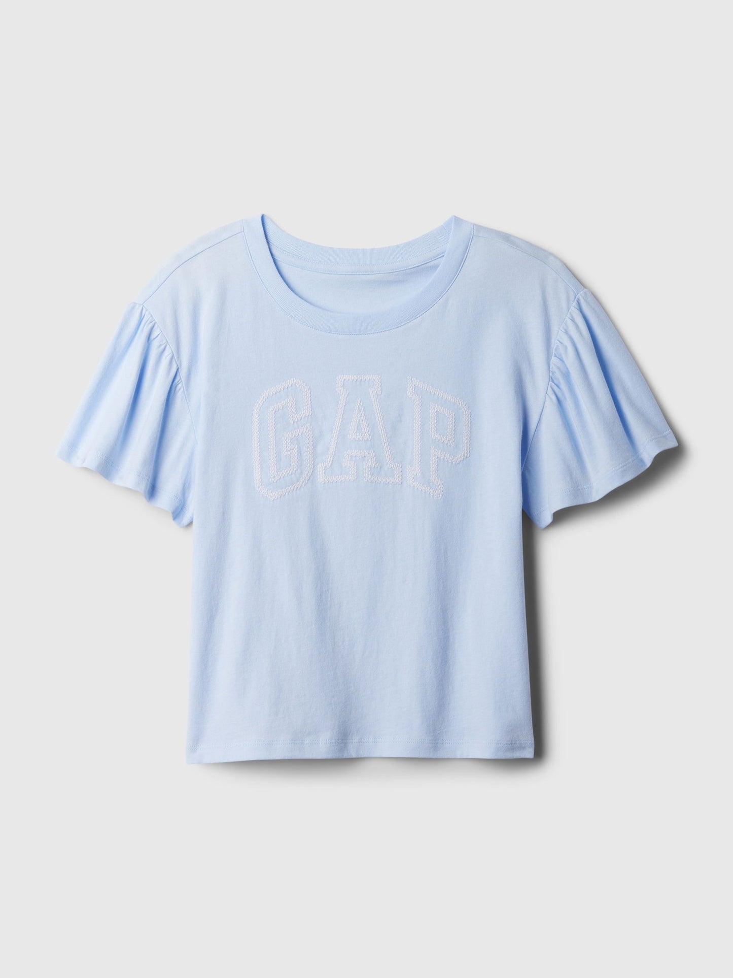 Mavi Gap Logo Fırfır Kollu T-shirt