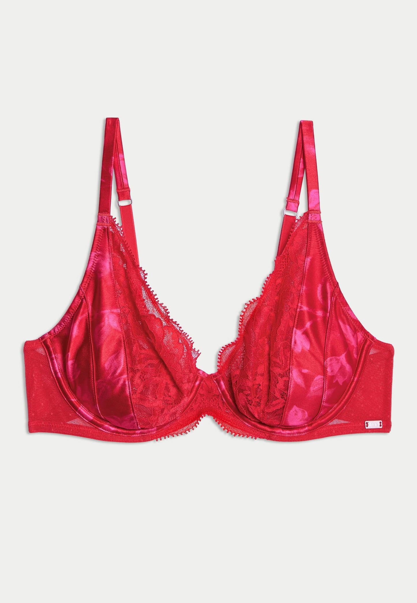 Peony Dantel Detaylı Ipek Plunge Sütyen