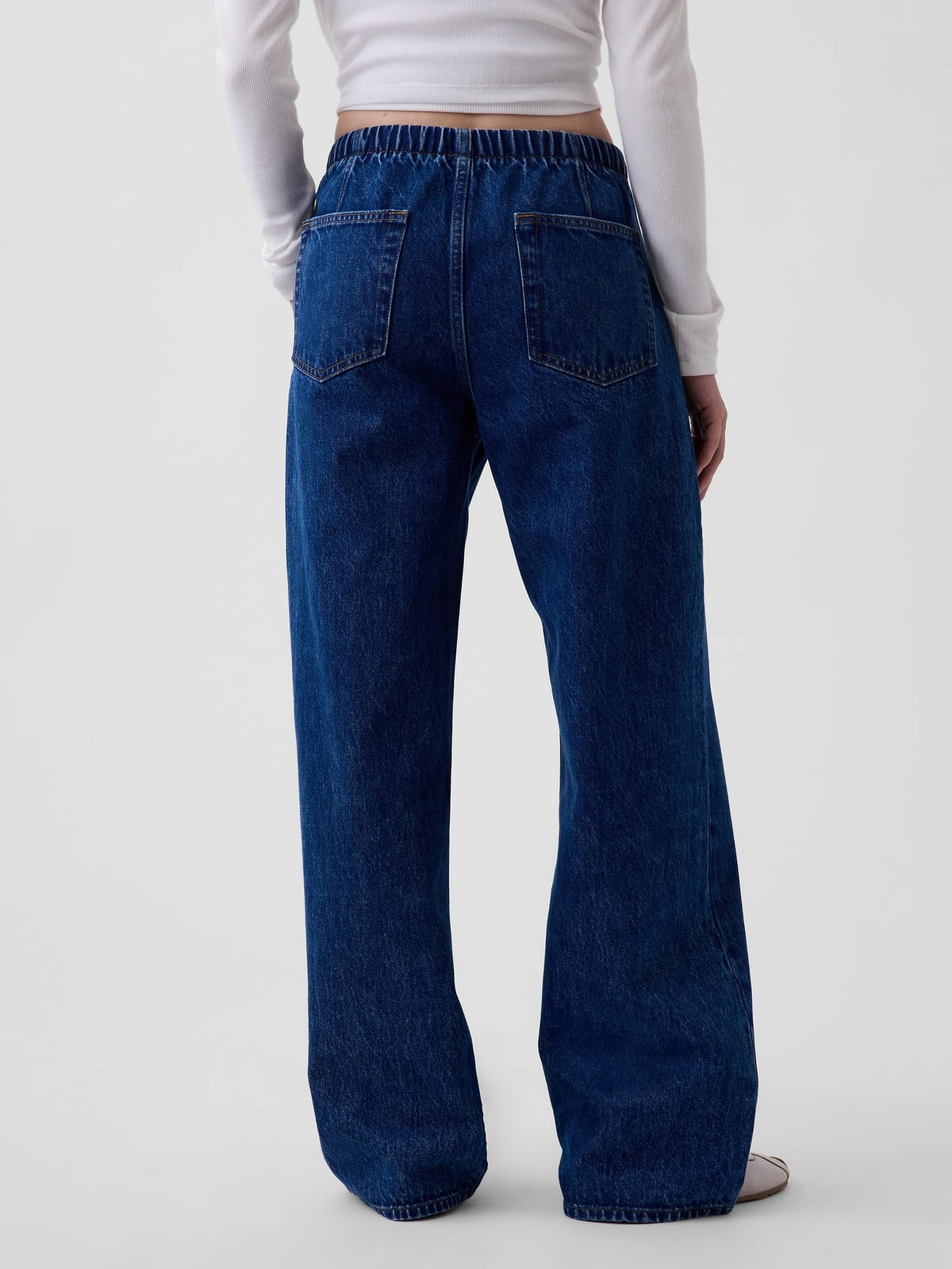 Koyu Mavi Low Rise '90s Loose Easy Jean Pantolon