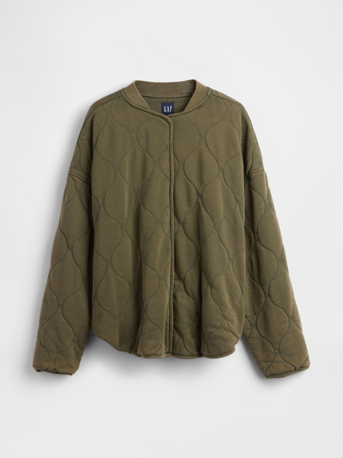 Haki Vintagesoft Kapitone Oversized Ceket
