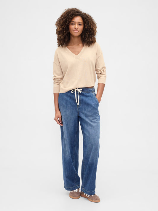 Mavi High Rise Easy Wide-leg Jean Pantolon