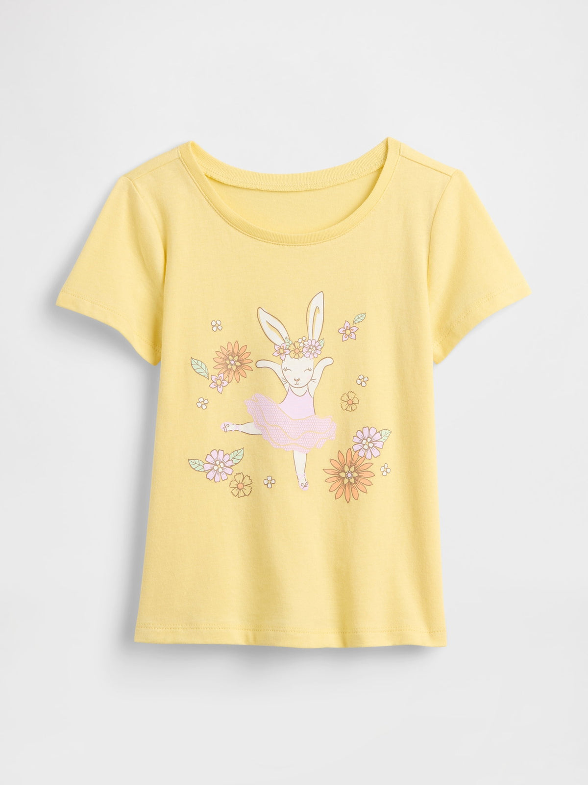 Sarı Grafik Baskılı T-shirt