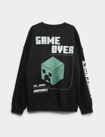 Minecraft Desenli Sweatshirt