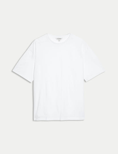 Saf Supima Pamuklu Oversize T-shirt