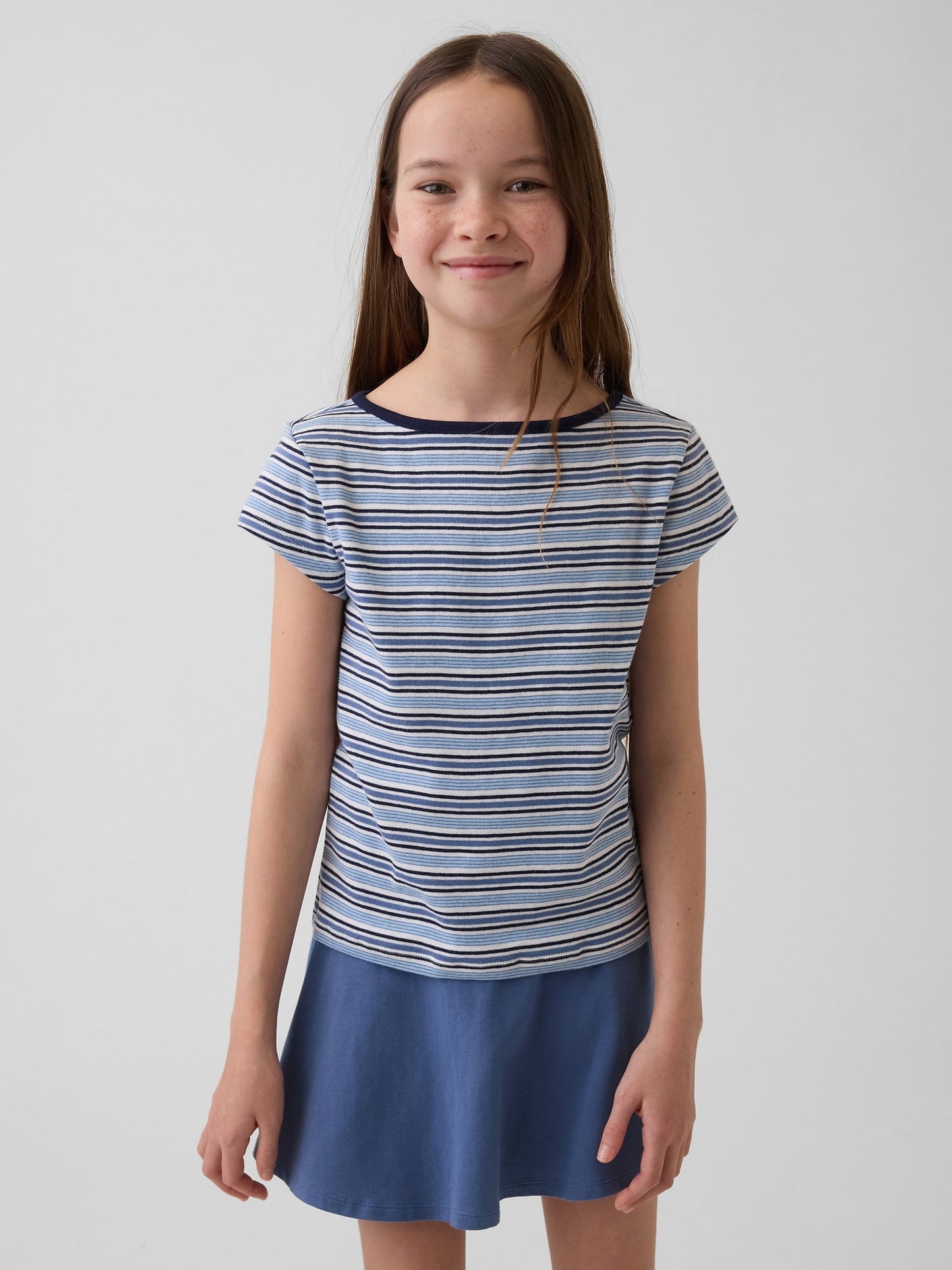 Mavi Cap-sleeve Fitted T-shirt