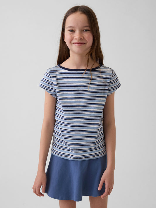 Mavi Cap-sleeve Fitted T-shirt