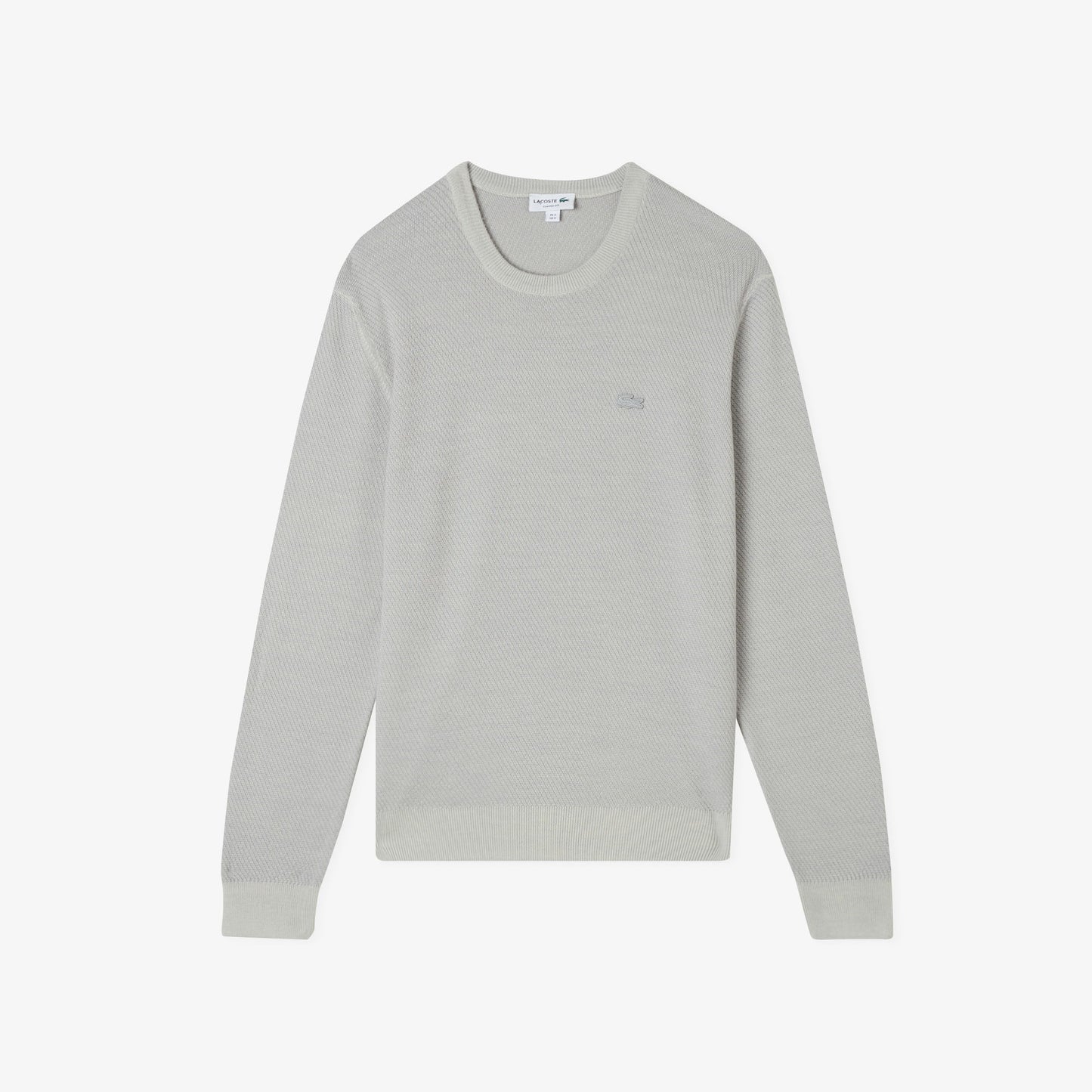 Lacoste Erkek Classic Fit Bisiklet Yaka Yün Gri Kazak