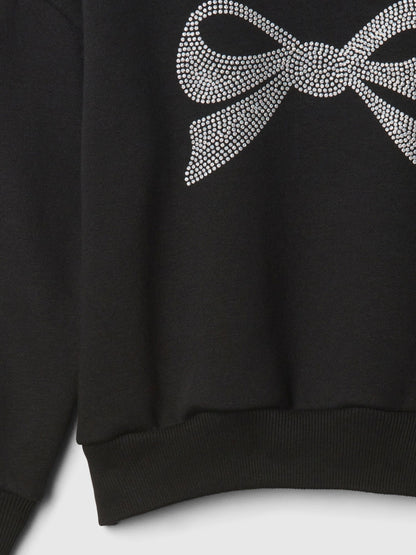 Siyah Desenli Sweatshirt Set