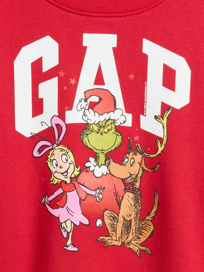 Kırmızı Dr Seuss™ Oversized Wedge Logo Sweatshirt